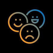 满意线图标,轮廓向量符号 满意线图标,轮廓向量符号