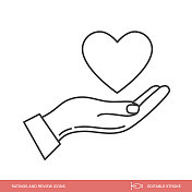 手心最爱-评级和评论细线图标