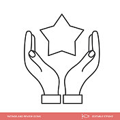 手星评级和评论细线图标 手星评级和评论细线图标