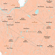 MA Middlesex Tewksbury矢量路线图