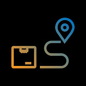 交付线图标，轮廓向量符号