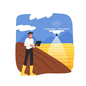 农业和农业相关平面设计矢量插图。卡通风格矢量插图 农业和农业相关平面设计矢量插图。卡通风格矢量插图