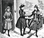 彩色羊毛制的英国女童套装