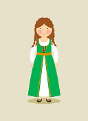 爱尔兰妇女的传统服装
