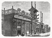 中国北京商人,木刻,1893年出版 中国北京商人,木刻,1893年出版