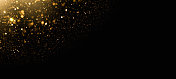 闪烁散焦金色灯光抽象背景与复制空间 闪烁散焦金色灯光抽象背景与复制空间