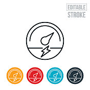 电动车细线图标-可编辑的笔触 电动车细线图标-可编辑的笔触