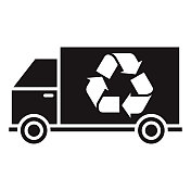 回收卡车环境字形图标