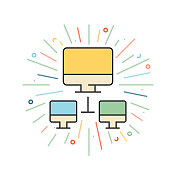 本地网络线路图标 本地网络线路图标