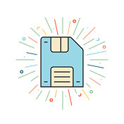 软盘线图标 软盘线图标