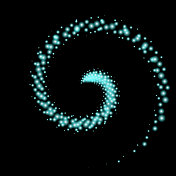 抽象的发光漩涡点