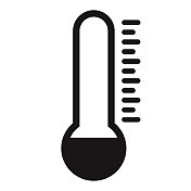 寒冷温度天气字形图标