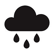 雨天气字形图标 雨天气字形图标
