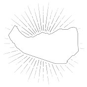 索马里兰地图与阳光在白色的背景