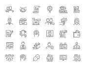 人力资源细线图标系列