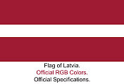 拉脱维亚国旗(官方RGB颜色，官方规格)