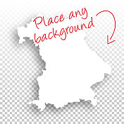 巴伐利亚地图设计-空白背景