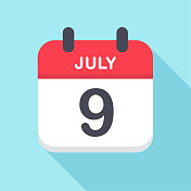 7月9日-日历图标-新年