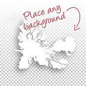 Kerguelen群岛设计地图-空白背景