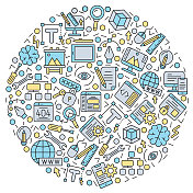 网页设计线图标集 网页设计线图标集