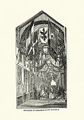 伯灵顿拱廊，皮卡迪利大街，1858,19世纪，维多利亚覆盖的购物拱廊伦敦