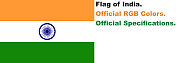 印度国旗(官方RGB颜色和规格)