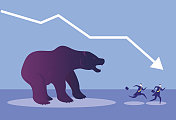 熊市下跌，导致房地产股票市场下跌