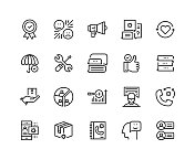 客户关系，质量，满意度，市场，支持图标