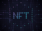 NFT不可替代代币数字艺术概念