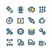 汽车服务图标集