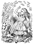 被一副扑克牌攻击――1897年《爱丽丝梦游仙境
