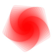 红色,堆叠多个五边形的圆角 红色,堆叠多个五边形的圆角
