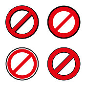 没有迹象表明。红色的禁止标志。 没有迹象表明。红色的禁止标志。