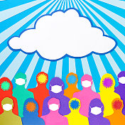 病毒感染和脸受保护人群下云 病毒感染和脸受保护人群下云