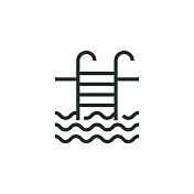 游泳池线路图标 游泳池线路图标