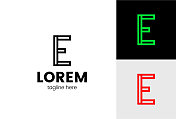 字母E标志套装