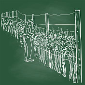 葡萄园和葡萄质量控制黑板