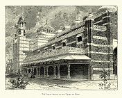 马尔斯广场的印度宫殿，巴黎世界博览会，1889年