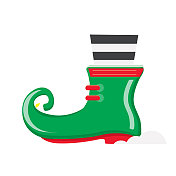 圣诞平设计图标精灵鞋