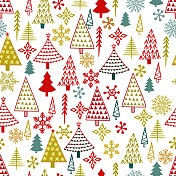 圣诞无缝图案。 圣诞无缝图案。