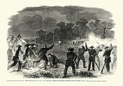 19世纪，1861年，美国内战，波托马克河东支加里波第警卫队的罢工