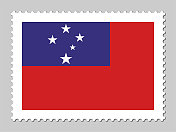 萨摩亚国旗邮票