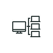 局域网网络线路图标