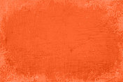 充满活力的乡村亮橙色或砖红色飞溅在自我垃圾纹理空洞和空白矢量背景