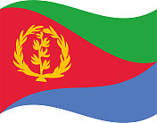 厄立特里亚挥舞着国旗