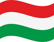 匈牙利挥舞着国旗