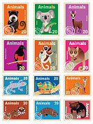 动物的邮票