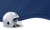 银色和蓝色橄榄球头盔背景