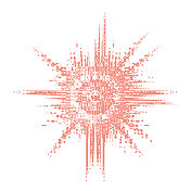 径向对称爆设计元素