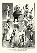 在夫人的儿童舞会上的素描，伦敦公馆，维多利亚19世纪